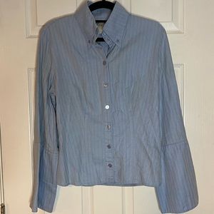 Finley Savoy Button Down Shirt With Flare Sleeves Size Small